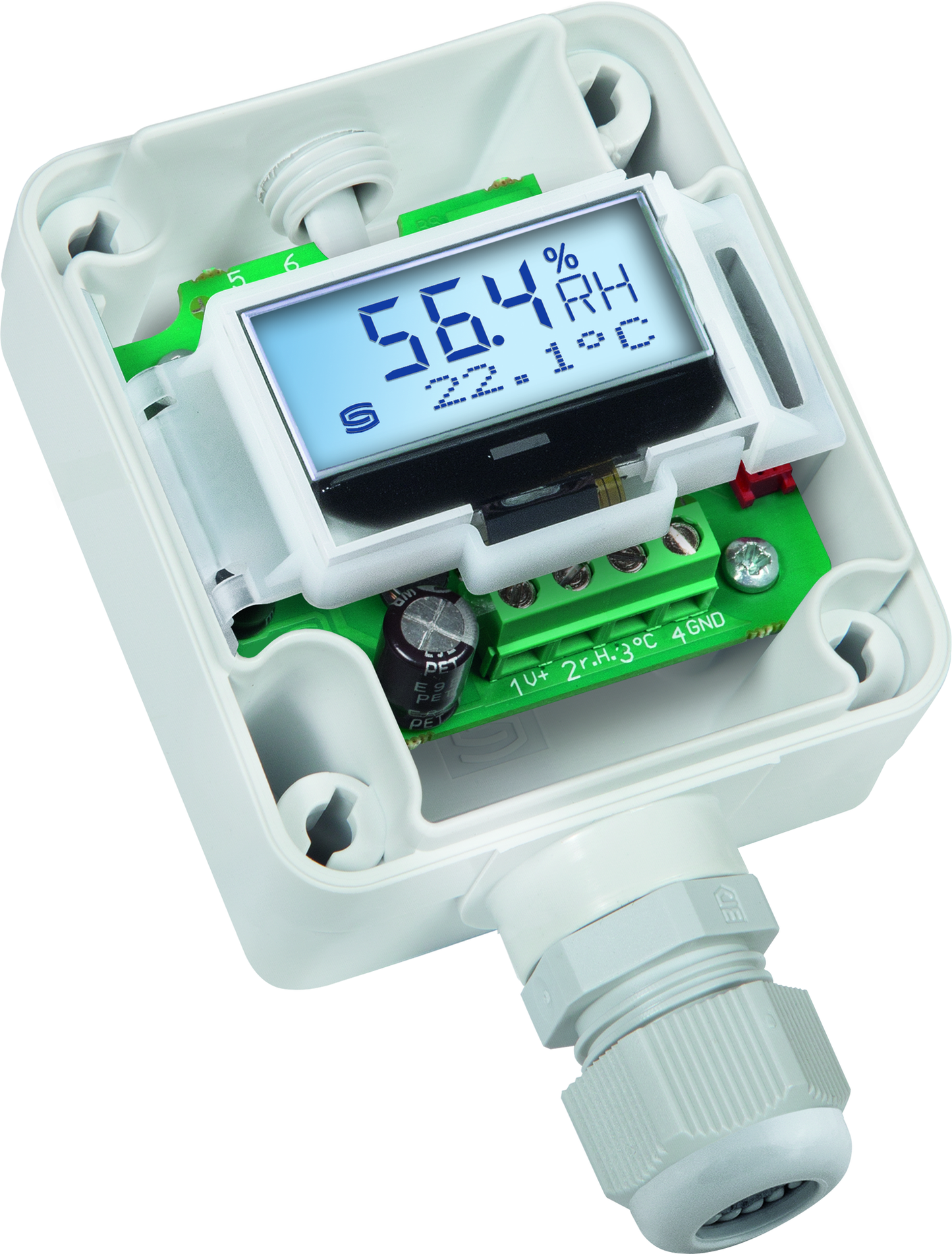 HYGRASGARD DFF-I LCD, mit LCD-Anzeige, mit Sinterfilter - S+S Regeltechnik
