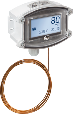 2-Phasen-Frostschutzthermostat THERMASREG FS20-UW-HE 3m LCD, mit LCD-Anzeige - S+S Regeltechnik