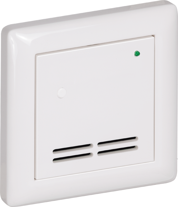 Raumtemperaturfühler mit Bedienelementen im Flächenschalterprogramm THERMASGARD FSTF Pt100 L T - S+S Regeltechnik