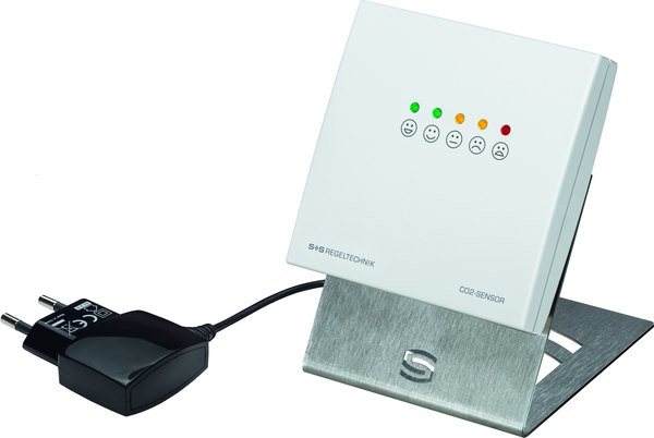 Schul CO2 Sensor | CO2 Ampel AERASGARD RCO2-AS NT ST, mit Metall-Sinterfilter - S+S Regeltechnik