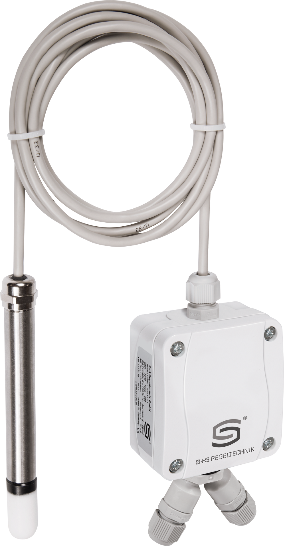 Raumpendel-Feuchte- und Temperaturfühler HYGRASGARD RPFTF-Modbus, mit Kunststoff-Sinterfilter - S+S Regeltechnik