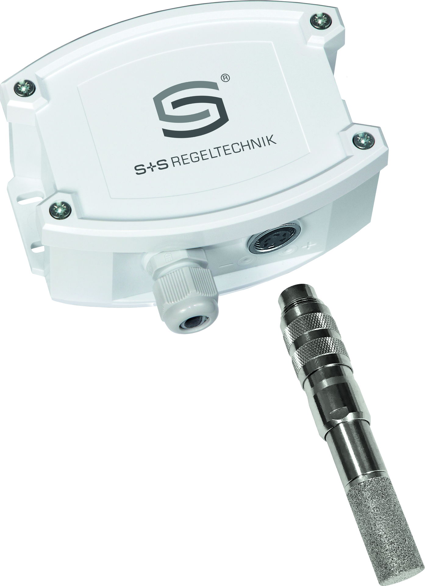 HYGRASGARD AFTF-25-I, mit geöffneter Abdeckung, mit Metall-Sinterfilter - S+S Regeltechnik