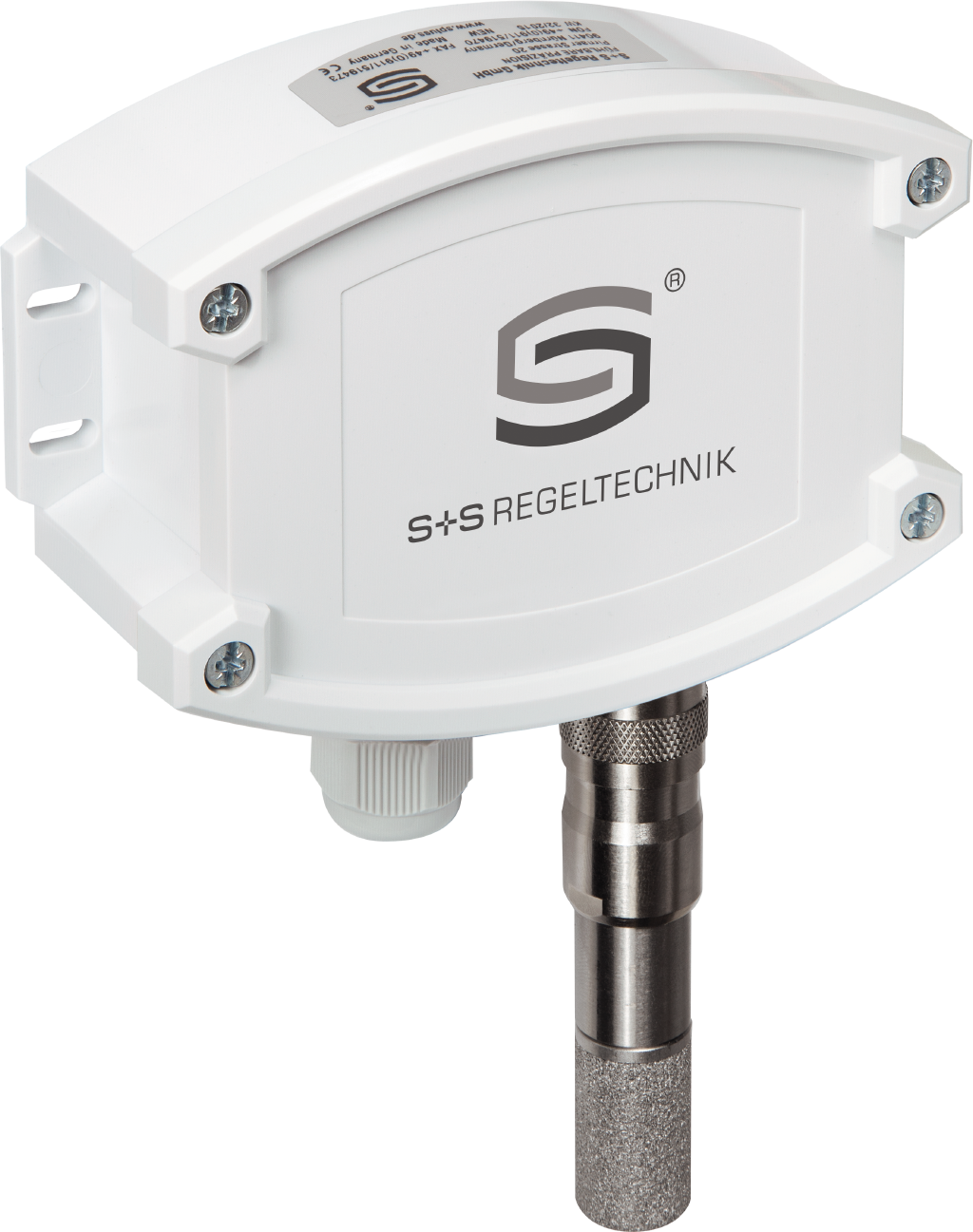 Aufputz- Feuchte- und Temperaturfühler HYGRASGARD AFTF-25-I, mit Metall-Sinterfilter - S+S Regeltechnik