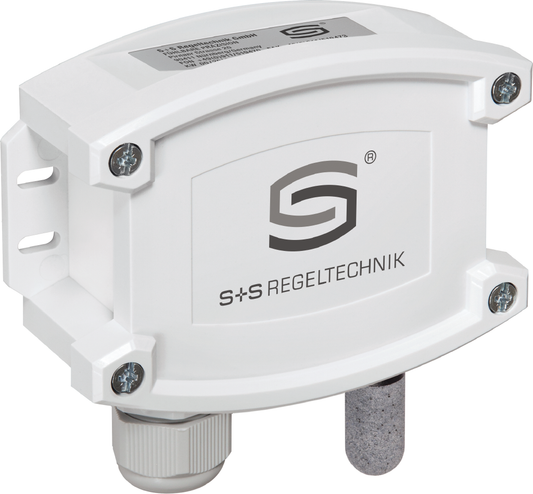 WIRELESS Aufputz- Feuchte- und Temperaturfühler HYGRASGARD AFTF-wModbus, mit Kunststoff-Sinterfilter - S+S Regeltechnik