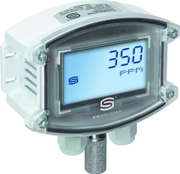 AERASGARD AFTM-LQ-CO2-Modbus LCD, mit LCD-Anzeige, mit Metall-Sinterfilter - S+S Regeltechnik