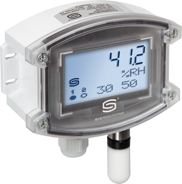 Aufputz-Hygrothermostat HYGRASREG AHT-30W-U LCD, mit LCD-Anzeige - S+S Regeltechnik