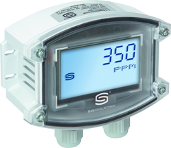 Aufputz-Luftqualitäts- (VOC) und CO2-Fühler AERASGARD ALQ-CO2-Modbus LCD, mit LCD-Anzeige, mit Metall-Sinterfilter - S+S Regeltechnik