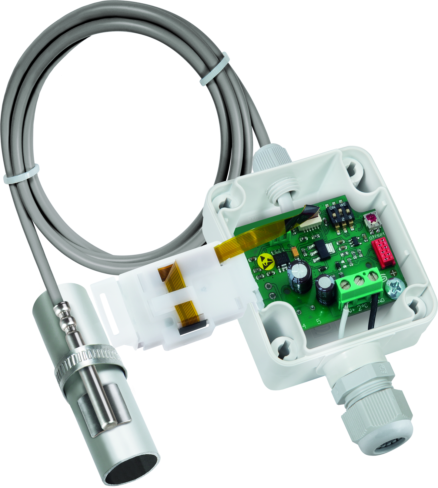 THERMASGARD ALTM2-I LCD, mit geöffneter Abdeckung und LCD-Anzeige - S+S Regeltechnik