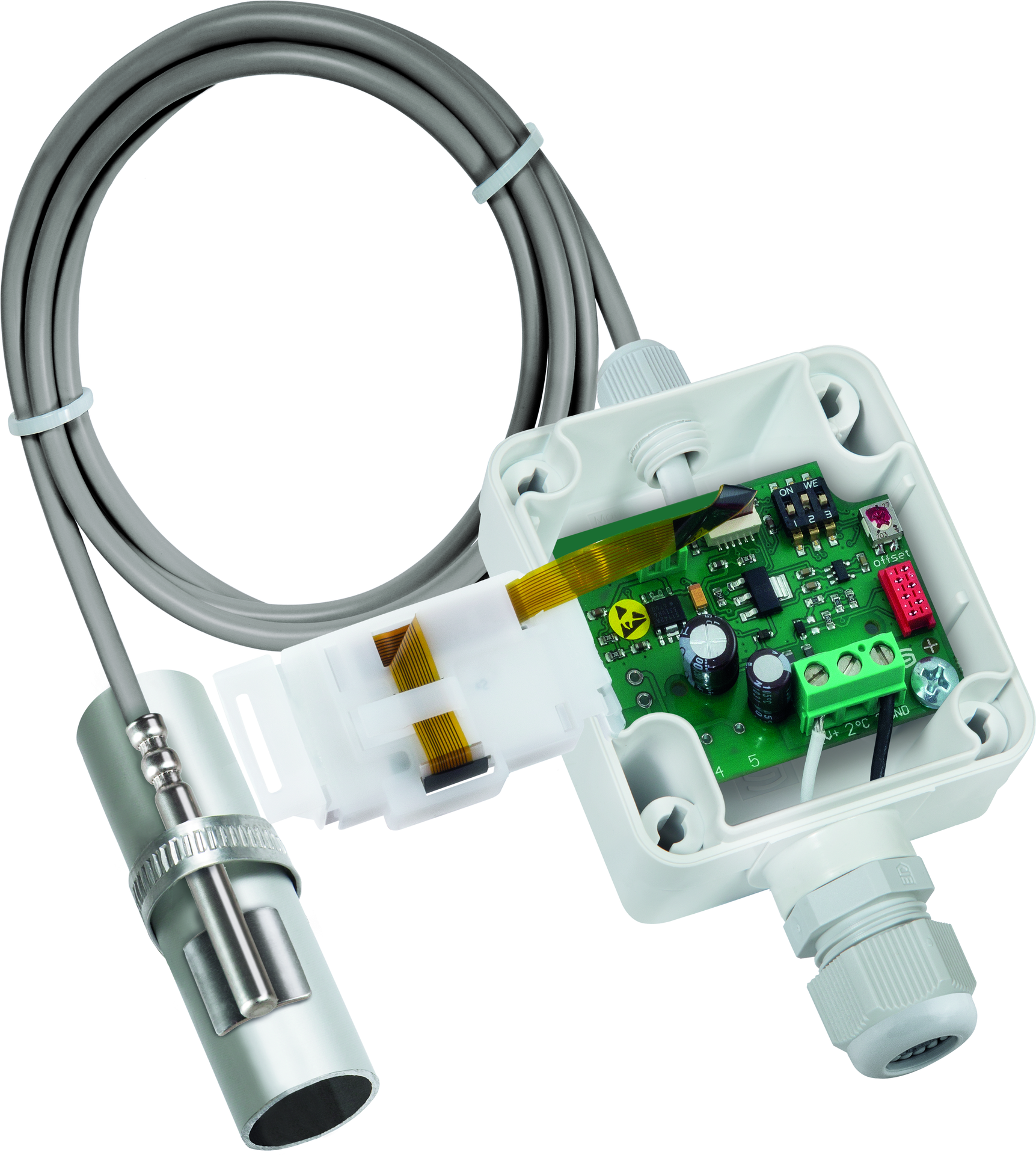 THERMASGARD ALTM2-I LCD, mit geöffneter Abdeckung und LCD-Anzeige - S+S Regeltechnik