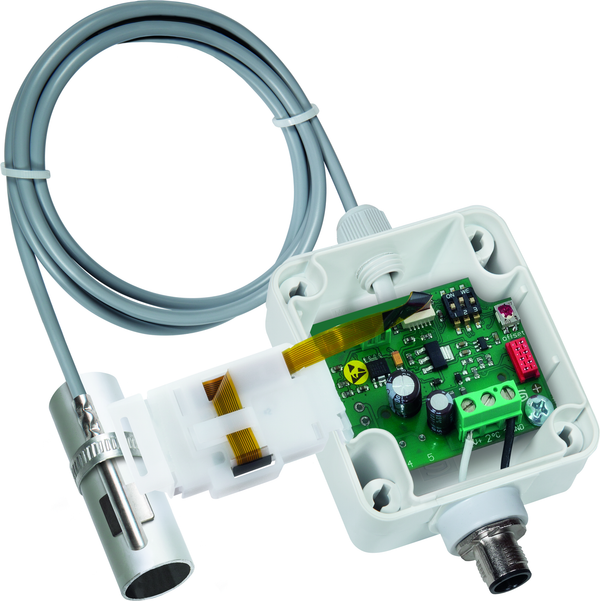 THERMASGARD ALTM2-U Q LCD, mit geöffneter Abdeckung und LCD-Anzeige - S+S Regeltechnik