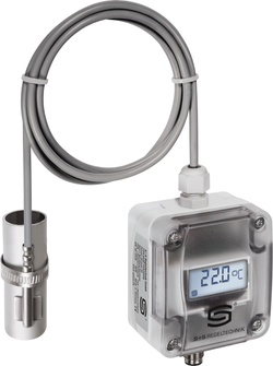 Anlegetemperaturfühler / Rohranlegemessumformer THERMASGARD ALTM2-U Q LCD, mit LCD-Anzeige - S+S Regeltechnik