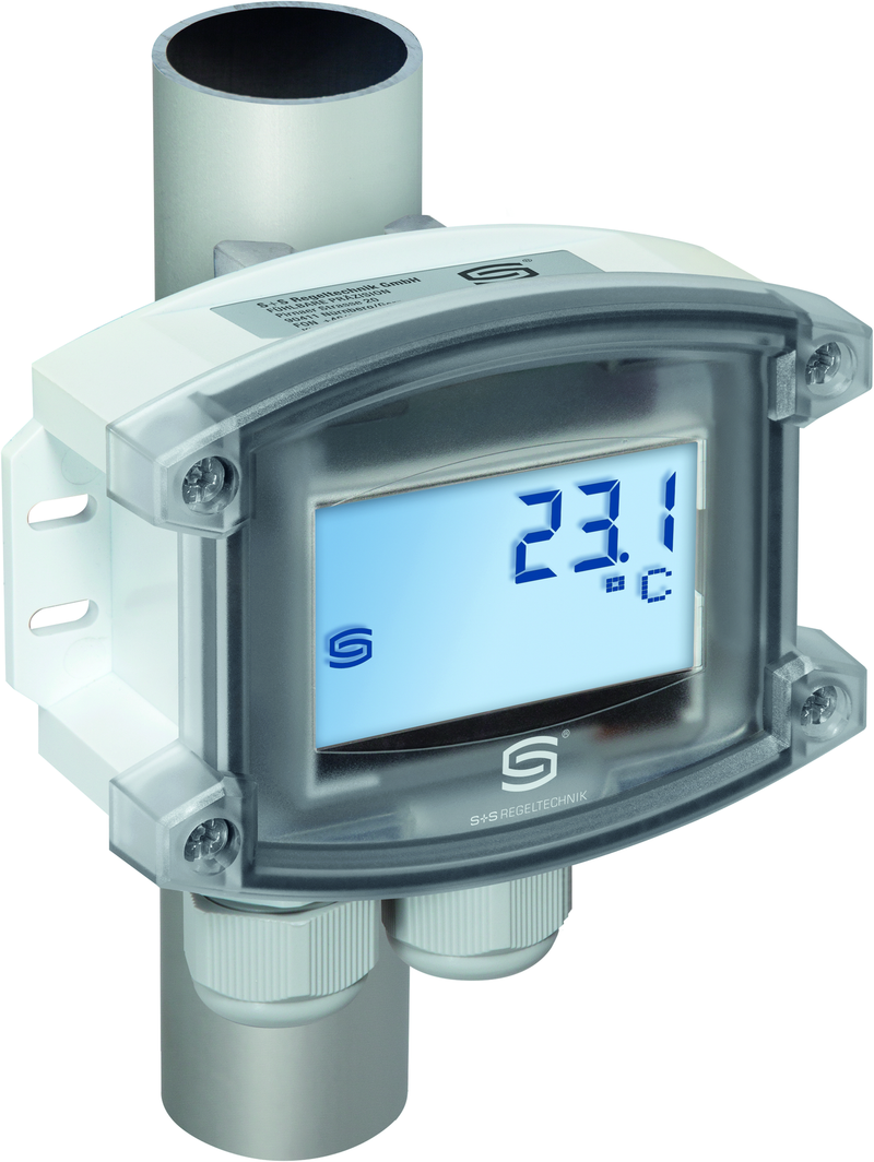 Anlegetemperatur / Rohranlegemessumformer THERMASGARD ALTM1-Modbus-T3 LCD, mit LCD-Anzeige - S+S Regeltechnik