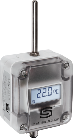 Außentemperatur- / Feuchtraumtemperaturmessumformer THERMASGARD ATM2-U Q LCD, mit LCD-Anzeige - S+S Regeltechnik