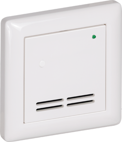 Raumtemperaturfühler mit Bedienelementen im Flächenschalterprogramm THERMASGARD FSTF Pt100 L T - S+S Regeltechnik