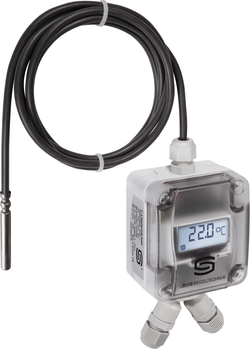 Hülsenfühler mit Temperaturmessumformer THERMASGARD HFTM-Modbus-SD LCD, mit LCD-Anzeige - S+S Regeltechnik