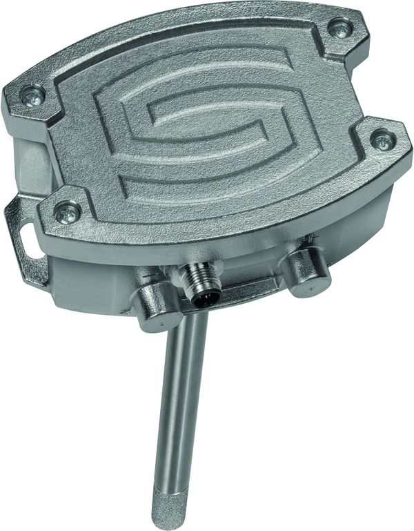 HYGRASGARD KFTF-20-I VAQ, mit geöffneter Abdeckung, mit Metall-Sinterfilter - S+S Regeltechnik