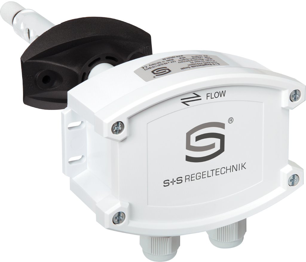 Kanalfühler für Feuchte, Temperatur, Luftgüte und CO2 AERASGARD KFTM-CO2-Modbus, mit Kunststoff-Sinterfilter - S+S Regeltechnik