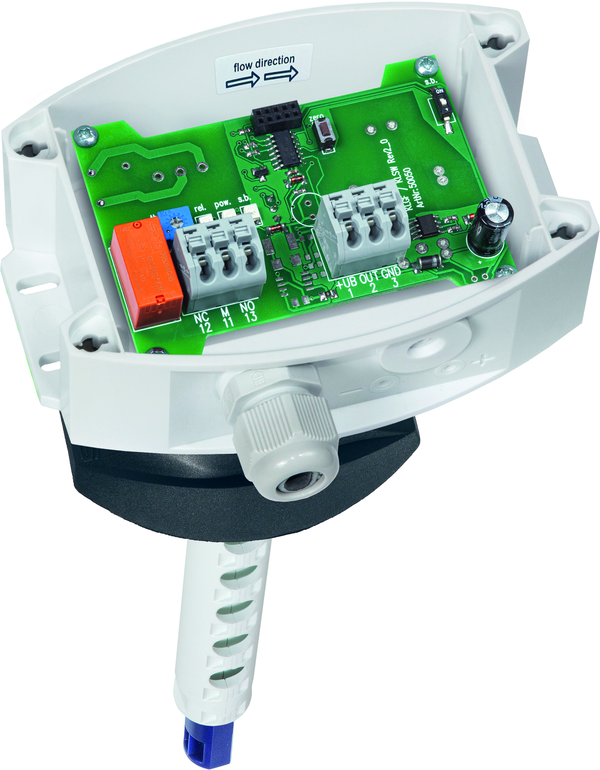 RHEASREG KLSW-W24 LCD, mit geöffneter Abdeckung - S+S Regeltechnik