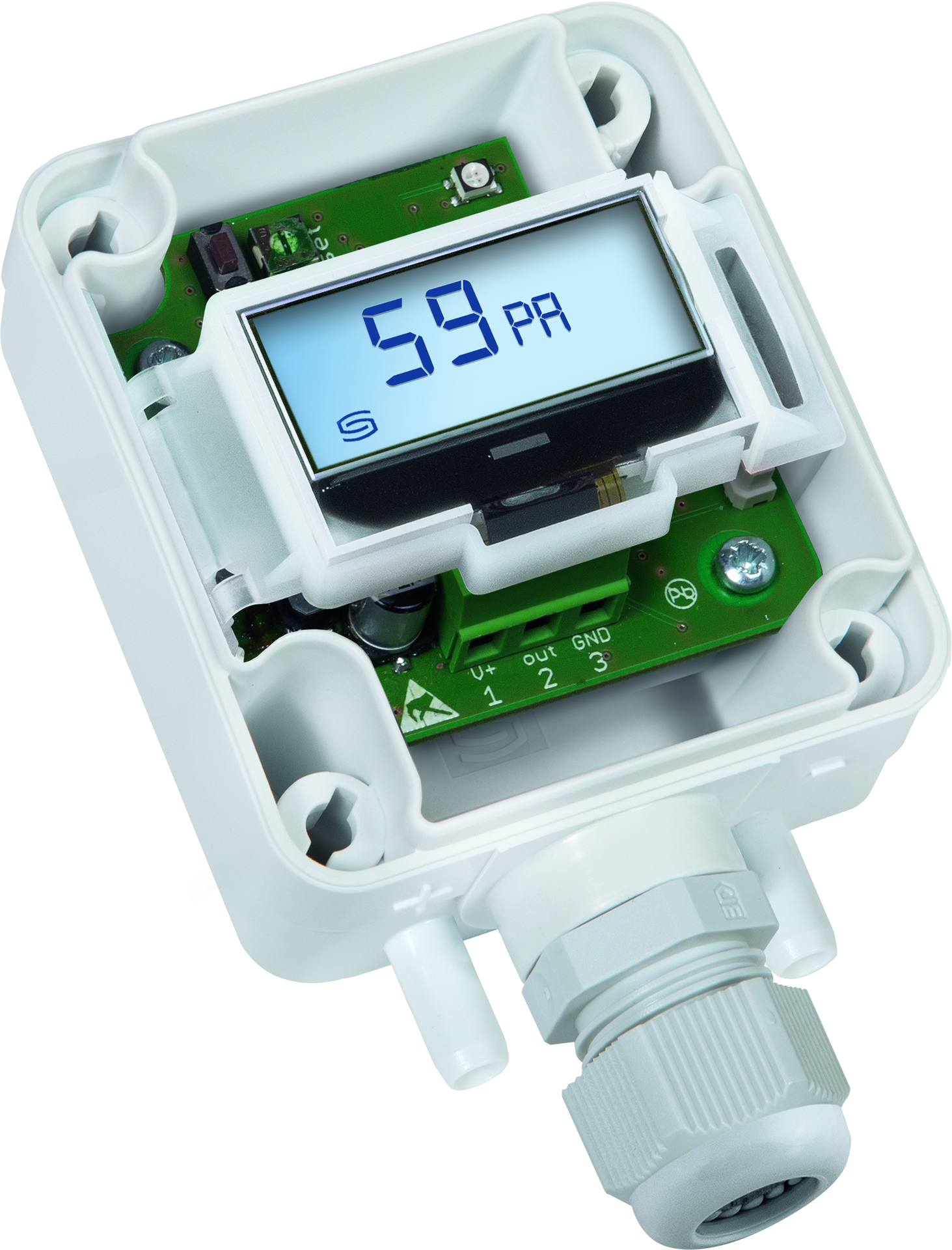 PREMASGARD 2125 LCD, mit geöffneter Abdeckung - S+S Regeltechnik