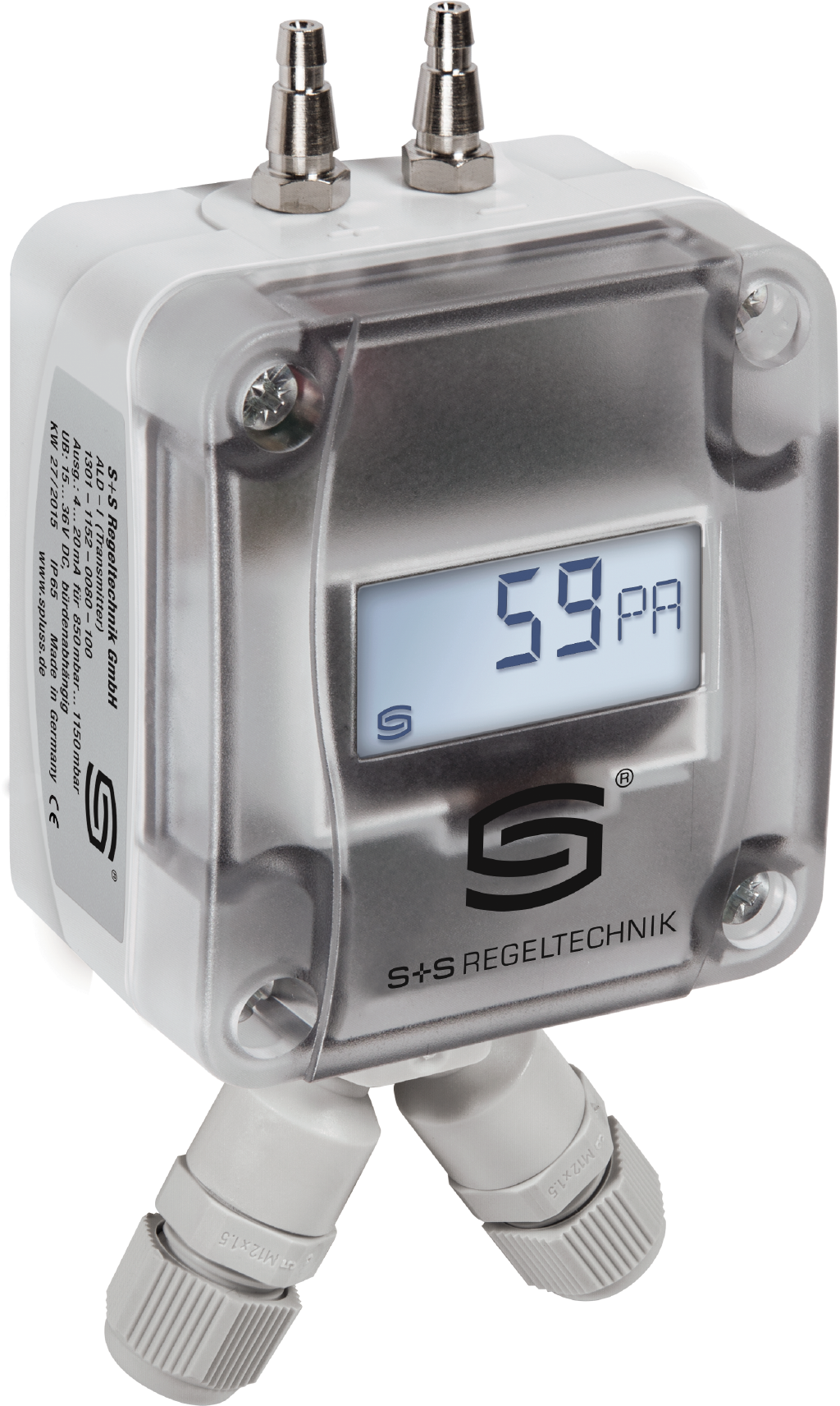 Druck- und Differenzdruckmessumformer PREMASGARD 1211-M LCD, mit LCD-Anzeige - S+S Regeltechnik