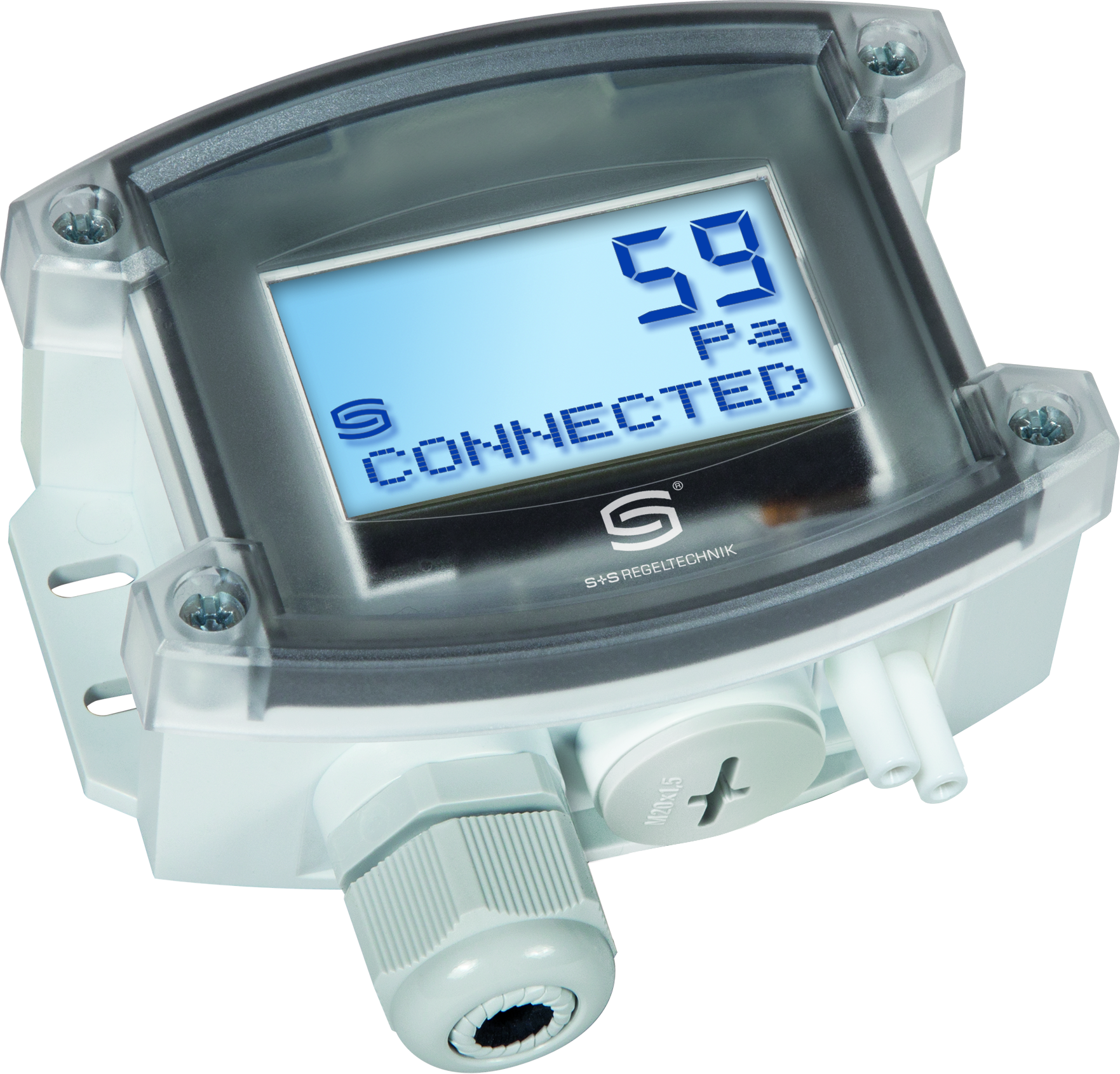PREMASGARD 2327-wModbus LCD, mit geöffneter Abdeckung - S+S Regeltechnik