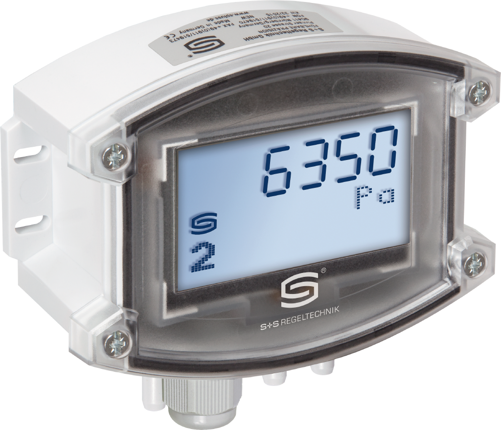 Doppeldrucksensor als Druckmessumformer und Differenzdruckmessumformer PREMASGARD 7227 LCD, mit LCD-Anzeige - S+S Regeltechnik