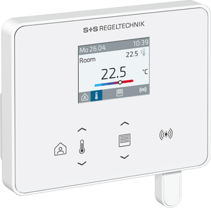 WIRELESS Raumregler in Gesamtansicht mit Display