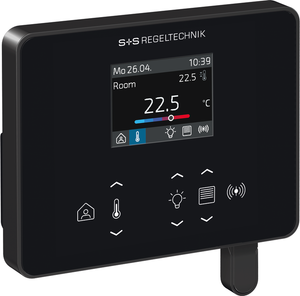 WIRELESS Raumregler in Gesamtansicht mit Display