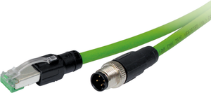 M12 mit M12-Steckverbinder und RJ45-Stecker
