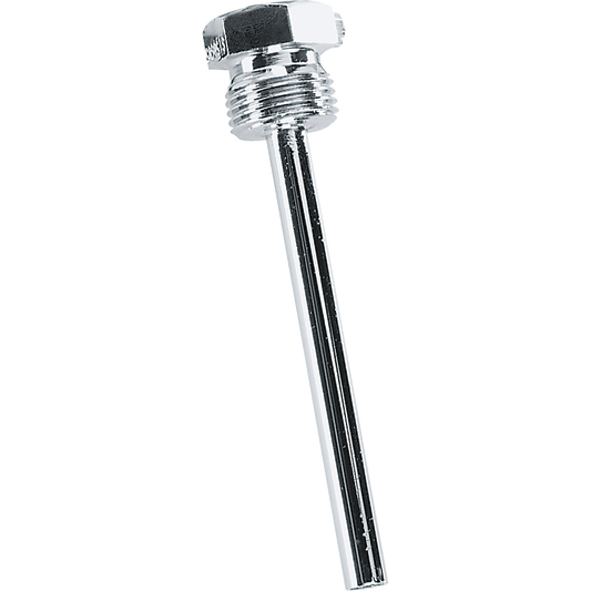 Tauchhülse aus Messing vernickelt Tauchhülsen TH-MS/VA TH-MS 100MM - S+S Regeltechnik