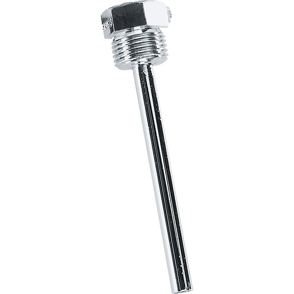 Tauchhülse aus Messing vernickelt Tauchhülsen TH08-MS 150MM - S+S Regeltechnik