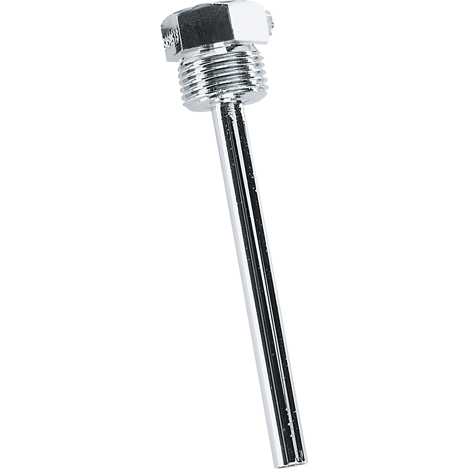 Tauchhülse aus Messing vernickelt Tauchhülsen TH08-MS 150MM - S+S Regeltechnik