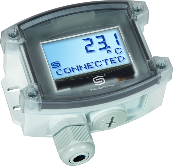 THERMASGARD TM65-wModbus 400MM LCD, mit geöffneter Abdeckung - S+S Regeltechnik