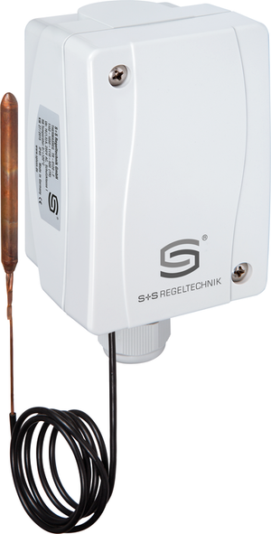 Temperaturregler mit Schutzrohr und Anschlussleitung