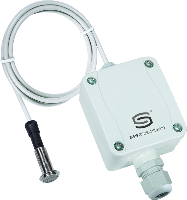 HYGRASGARD VFTF-I, mit geöffneter Abdeckung, mit Metall-Sinterfilter - S+S Regeltechnik
